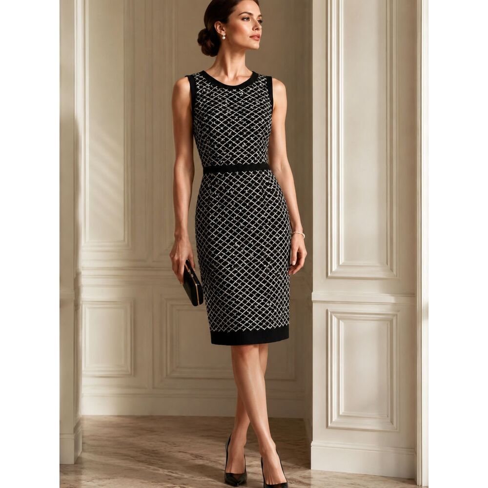 Oscar de la Renta  Knee-Length Tweed Dress  Size: 6